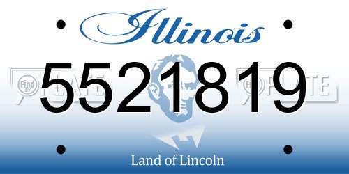 5521819 Illinois License Plate