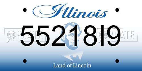 55218I9 Illinois License Plate