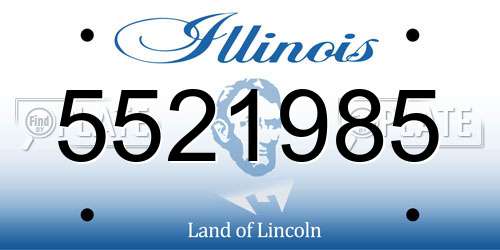 5521985 Illinois License Plate