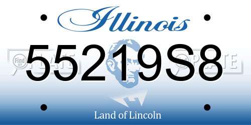 55219S8 Illinois License Plate