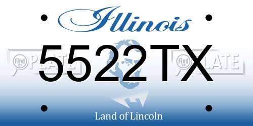 5522TX Illinois License Plate