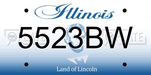 5523BW Illinois License Plate