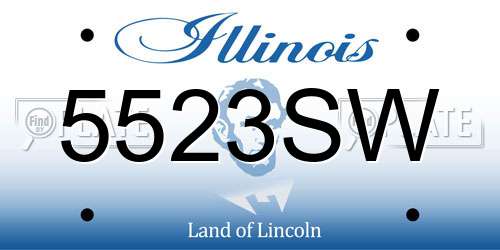 5523SW Illinois License Plate