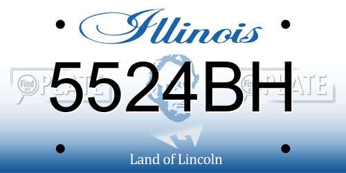 5524BH Illinois License Plate
