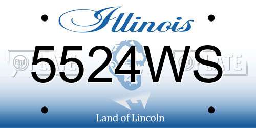 5524WS Illinois License Plate