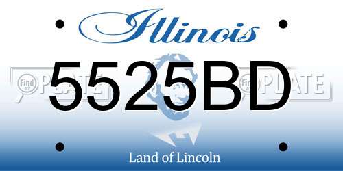 5525BD Illinois License Plate