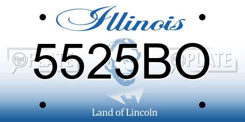 5525BO Illinois License Plate