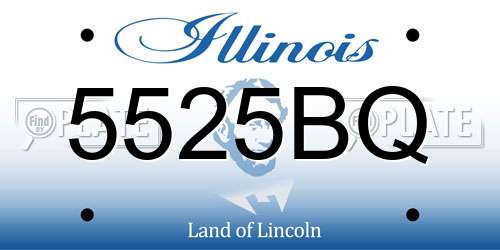5525BQ Illinois License Plate