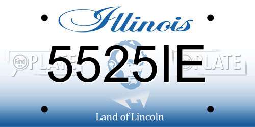 5525IE Illinois License Plate
