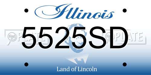 5525SD Illinois License Plate