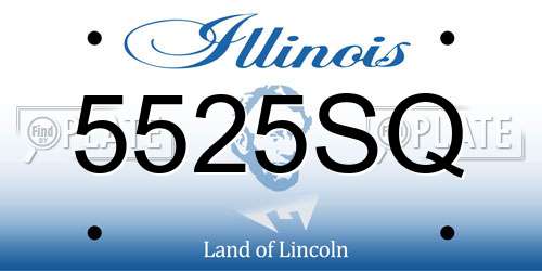 5525SQ Illinois License Plate