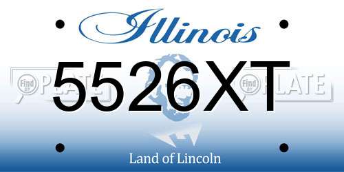 5526XT Illinois License Plate