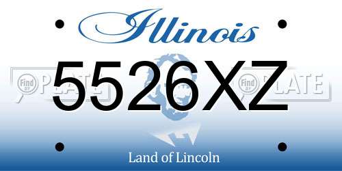 5526XZ Illinois License Plate