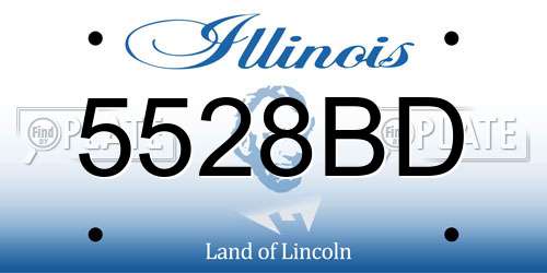 5528BD Illinois License Plate
