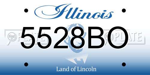 5528BO Illinois License Plate