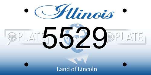 5529 Illinois License Plate