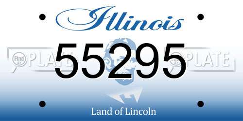 55295 Illinois License Plate