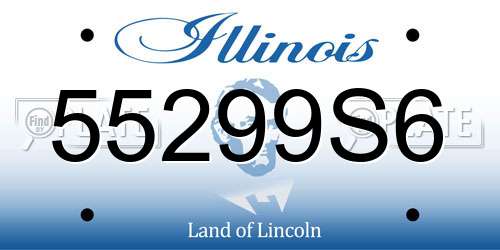 55299S6 Illinois License Plate