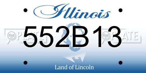 552B13 Illinois License Plate