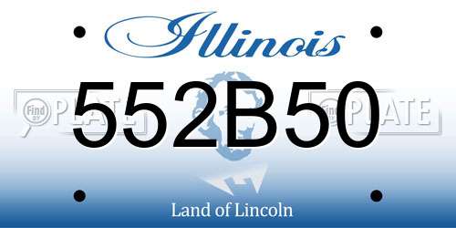 552B50 Illinois License Plate