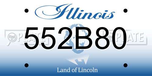 552B80 Illinois License Plate