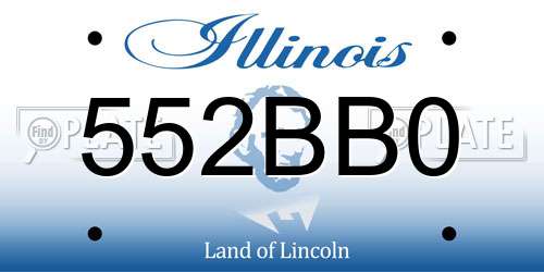 552BB0 Illinois License Plate