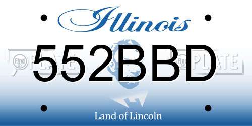 552BBD Illinois License Plate