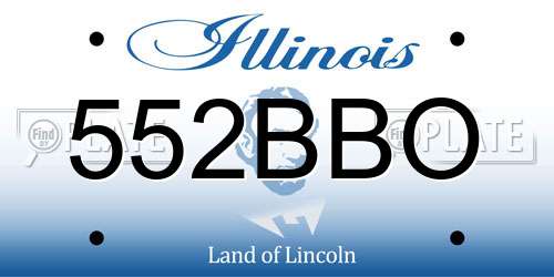 552BBO Illinois License Plate