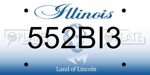 552BI3 Illinois License Plate