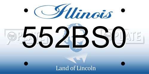 552BS0 Illinois License Plate