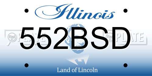 552BSD Illinois License Plate
