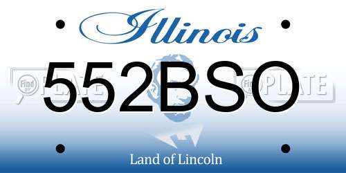 552BSO Illinois License Plate