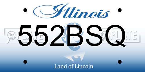 552BSQ Illinois License Plate
