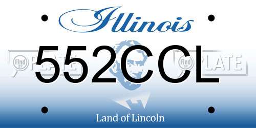 552CCL Illinois License Plate