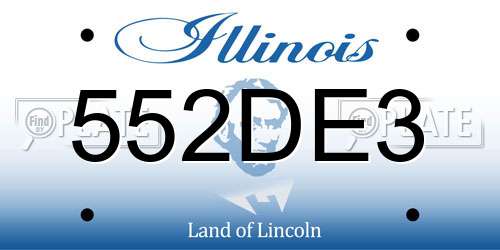 552DE3 Illinois License Plate