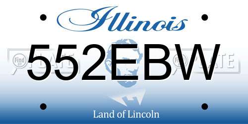 552EBW Illinois License Plate