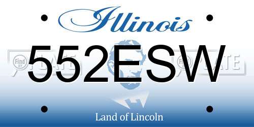 552ESW Illinois License Plate