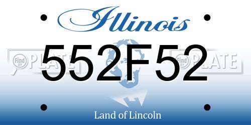 552F52 Illinois License Plate