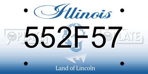 552F57 Illinois License Plate