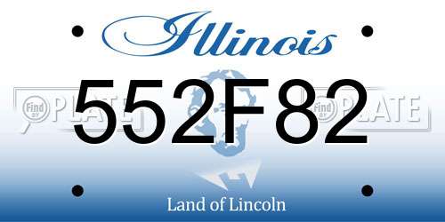 552F82 Illinois License Plate