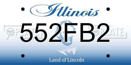 552FB2 Illinois License Plate