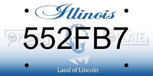 552FB7 Illinois License Plate