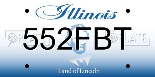 552FBT Illinois License Plate