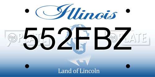 552FBZ Illinois License Plate