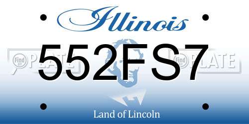 552FS7 Illinois License Plate