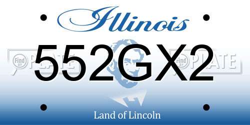 552GX2 Illinois License Plate