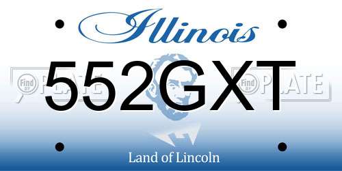 552GXT Illinois License Plate