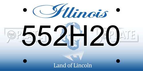 552H20 Illinois License Plate
