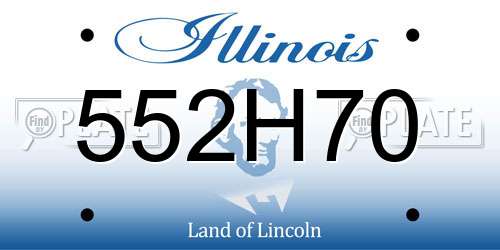 552H70 Illinois License Plate