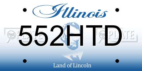 552HTD Illinois License Plate